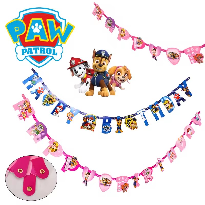 Baby Products Dropshipping - Paw Patrol Theme Series Birthday Bunting
