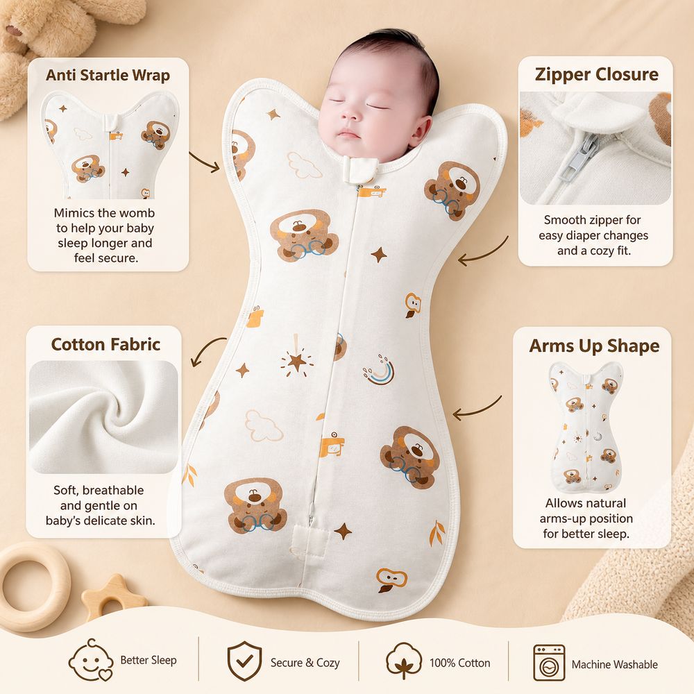 Cotton Baby Swaddle Blanket Zi - Baby Sleep Sack ulasan dan harga
